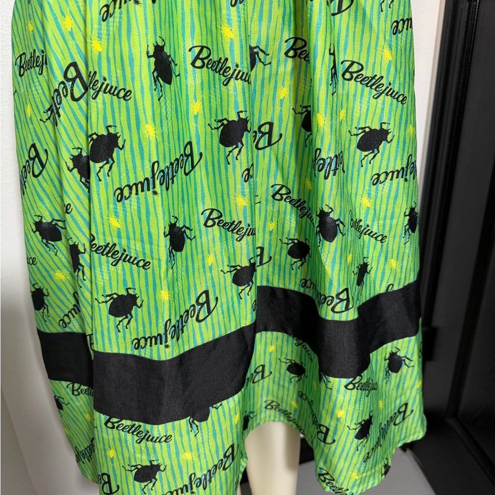 Unique Vintage × Beetlejuice Hannah Green Striped Pinup Dress ( Dress Only ) - Picture 5 of 9